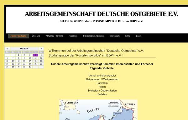Vorschau von www.arge-ost.de, Arbeitsgemeinschaft Deutsche Ostgebiete e. V.