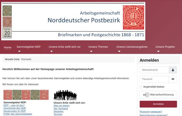 Vorschau von www.arge-ndp.de, Arbeitsgemeinschaft Norddeutscher Postbezirk