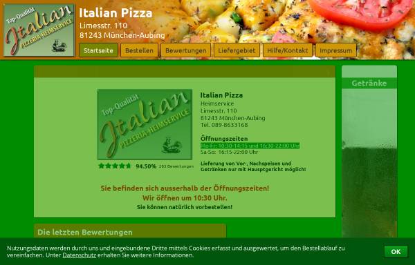 Italian Pizza Heimservice
