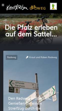 Vorschau der mobilen Webseite www.krautundruebenradweg.de, Kraut und Rüben Radweg e.V.