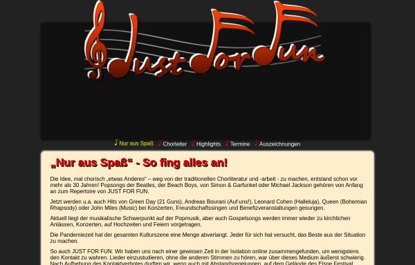 Vorschau von chor-jff.de, Gospel-Chor Just For Fun
