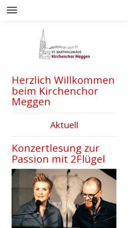 Vorschau der mobilen Webseite www.kirchenchor-meggen.de, Kirchenchor St. Bartholomäus Meggen