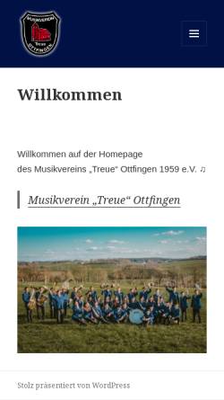 Vorschau der mobilen Webseite www.musikverein-ottfingen.de, Musikverein 