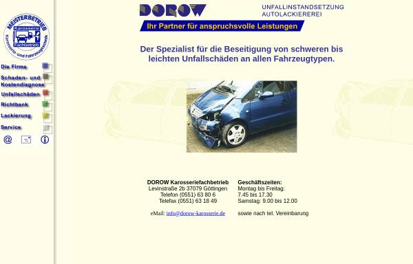Vorschau von www.dorow-karosserie.de, Dorow Karosseriefachbetrieb
