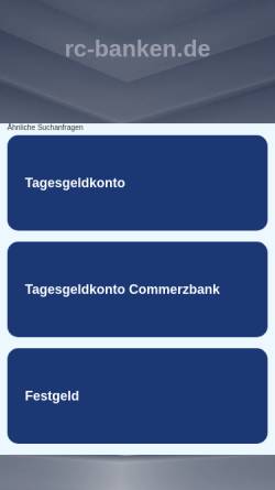 Vorschau der mobilen Webseite www.rc-banken.de, RC Banken