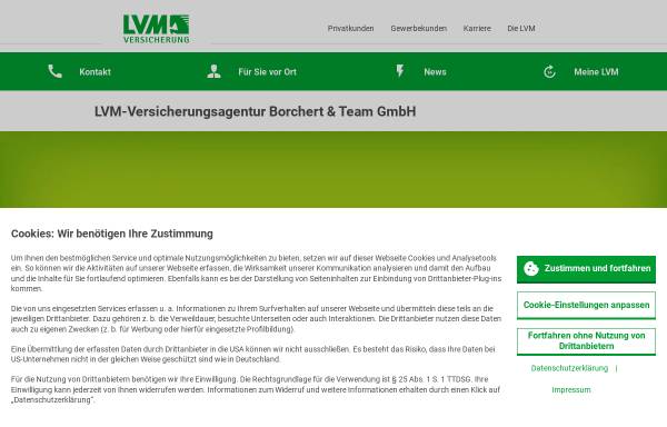 Vorschau von borchert.lvm.de, Servicebüro Dickschat & Borcher