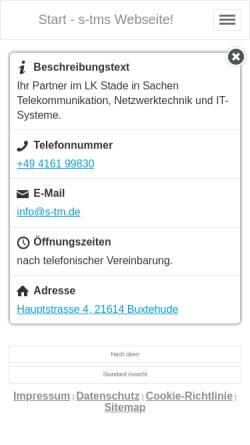 Vorschau der mobilen Webseite www.buxtee.de, Buxtehuder Tee-Haus