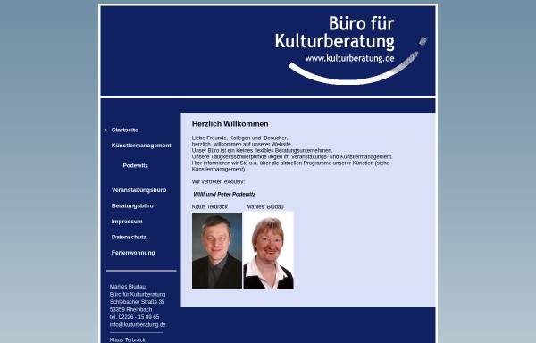 Vorschau von www.kulturberatung.de, Büro für Kulturberatung