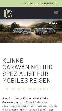 Vorschau der mobilen Webseite www.klinke.gmbh, Autohaus Klinke GmbH