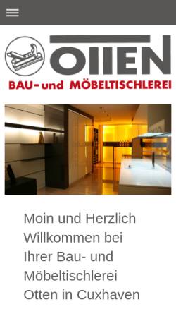 Vorschau der mobilen Webseite www.tischlerei-otten.de, Tischlerei, Frank Otten