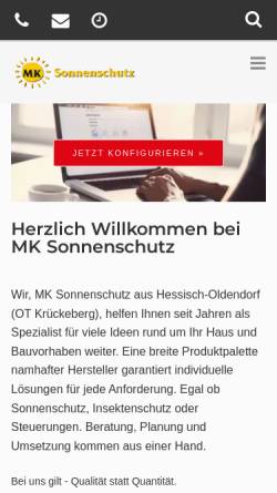 Vorschau der mobilen Webseite www.kreber-sonnenschutz.de, Kreber