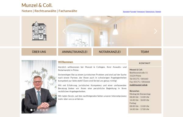 Vorschau von www.munzel-coll.de, Munzel & Coll. Rechtsanwalts- und Notarkanzlei
