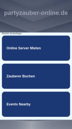 Vorschau der mobilen Webseite www.partyzauber-online.de, Christian Eilers