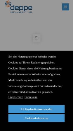 Vorschau der mobilen Webseite www.deppe-lingen.de, Deppe GmbH & Co. KG