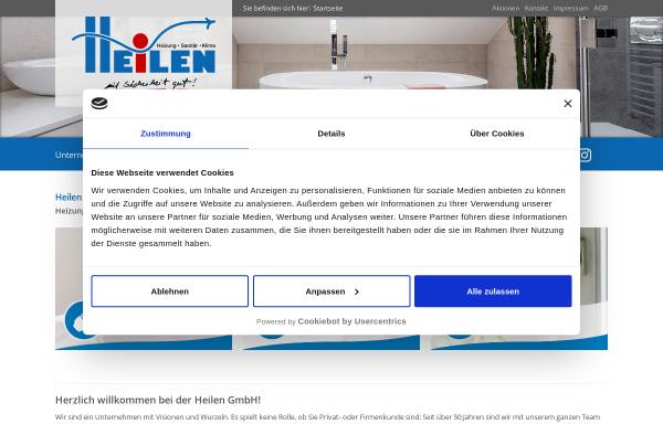 Vorschau von www.heilen-gmbh.de, Heilen GmbH