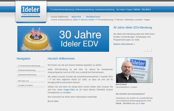 Vorschau von www.ideler.de, Ideler EDV-Beratung