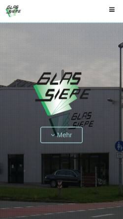 Vorschau der mobilen Webseite www.glas-siepe.de, Glas Siepe, Inhaber Ralf Wissing