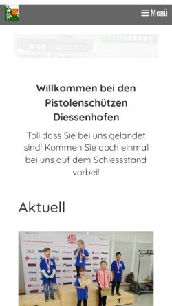 Vorschau der mobilen Webseite www.ps-dhofen.ch, Pistolenschützen Diessenhofen