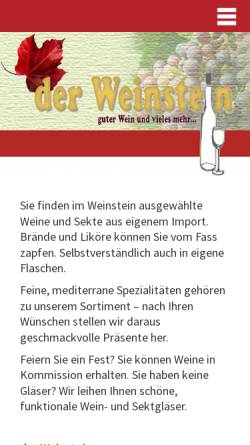 Vorschau der mobilen Webseite www.weinstein-osterholz.de, Der Weinstein