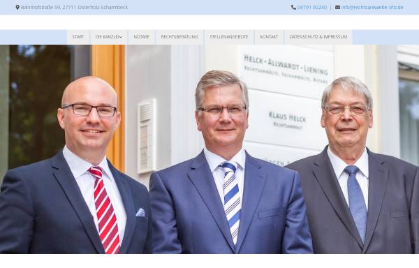 Vorschau von www.dr-liening.de, Rechtsanwälte und Notare Helck, Allwardt und Dr. Liening