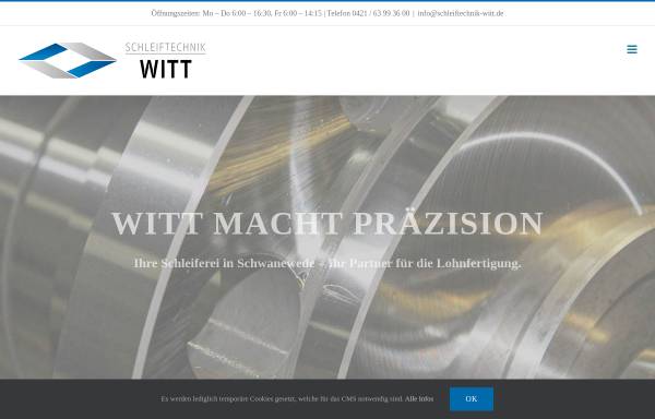 Vorschau von schleiftechnik-witt.de, Schleiftechnik Rolf Witt