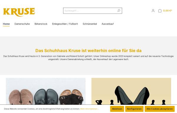 Vorschau von www.schuh-kruse.de, Schuhhaus Kruse