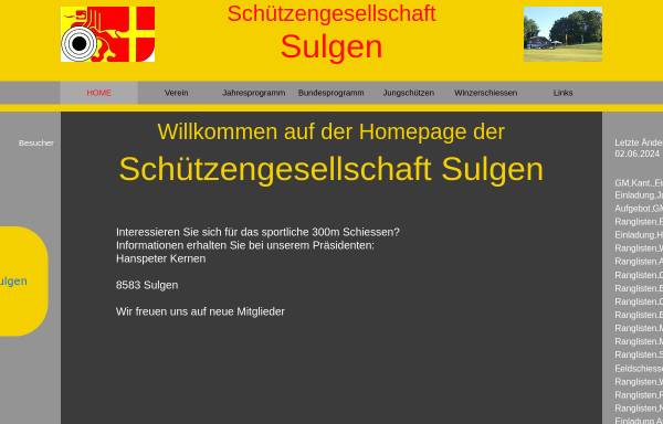 Vorschau von www.sgsulgen.ch, Schützengesellschaft Sulgen