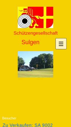 Vorschau der mobilen Webseite www.sgsulgen.ch, Schützengesellschaft Sulgen