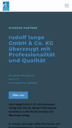 Vorschau der mobilen Webseite www.lange-brunnenbau.de, Rudolf Lange KG - Brunnenbau