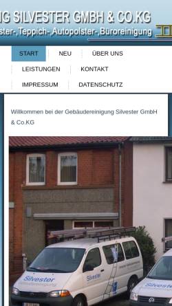 Vorschau der mobilen Webseite silvester-uelzen.de, Uelzener Gebäudereinigung Harald Silvester
