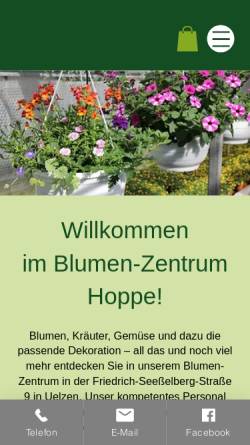 Vorschau der mobilen Webseite www.blumen-zentrum.de, Blumen-Zentrum - Ch. Hoppe KG