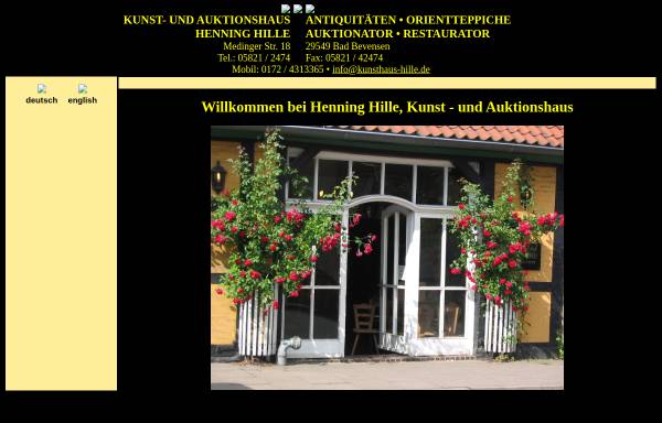 Vorschau von www.kunsthaus-hille.de, Kunst- und Auktionshaus Hille