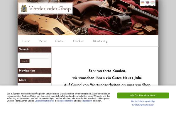 Vorschau von www.vorderlader-shop.de, Jürgens Schützenlädchen