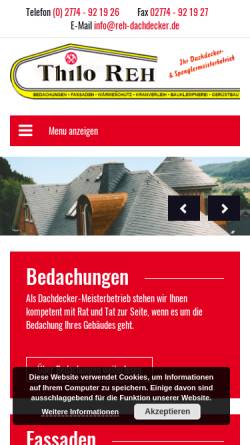 Vorschau der mobilen Webseite www.reh-geil.de, Firma Reh und Geil