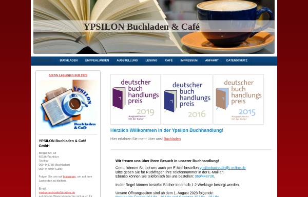 Vorschau von www.y-buchladen.de, Ypsilon Buchladen und Café