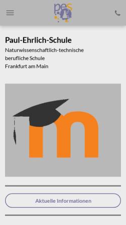 Vorschau der mobilen Webseite www.paul-ehrlich-schule.de, Paul-Ehrlich-Schule