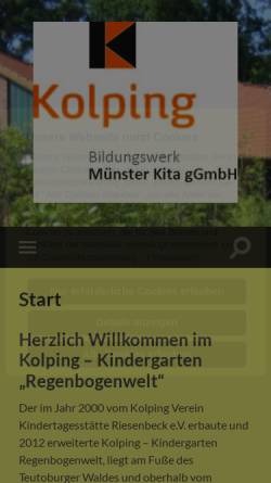 Vorschau der mobilen Webseite kokita.riesenbeck.de, Kolping-Kinder-Tagesstätte Riesenbeck e.V.