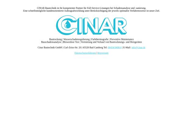 Vorschau von www.cinar.de, Cinar Bautechnik GmbH