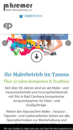 Vorschau der mobilen Webseite www.pabst-maler.de, Pabst Maler-Verputzer GmbH & Co.KG