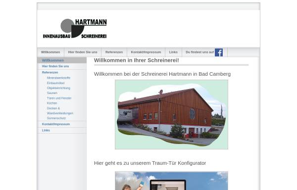Vorschau von www.schreinerei-hartmann.net, Schreinerei Hartmann