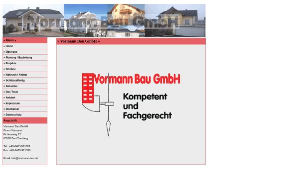 Vorschau von vormann-bau.de, Vormann Bau GmbH