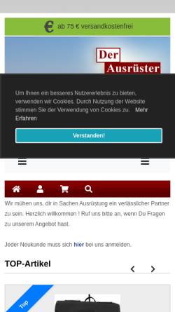 Vorschau der mobilen Webseite www.ausruester-eschwege.de, Der Ausrüster