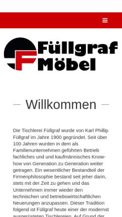 Vorschau der mobilen Webseite www.fuellgraf.de, Füllgraf Küchen GmbH