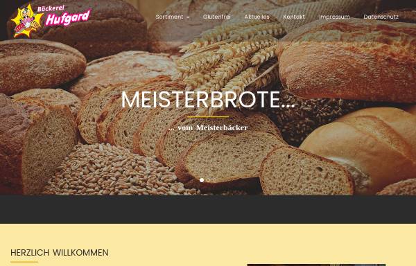 Vorschau von www.baeckerei-hufgard.de, Bäckerei und Konditorei Hufgard, Inh. Bodo Zeuch