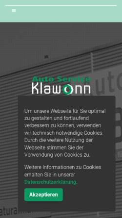 Vorschau der mobilen Webseite www.autoservice-klawonn.de, Auto Service Klawonn
