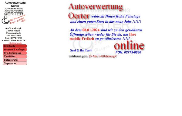 Vorschau von www.der-autoverwerter.de, Oerter Autoverwertung