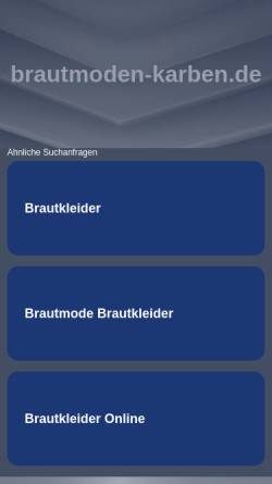 Vorschau der mobilen Webseite www.brautmoden-karben.de, Brautstudio Karben