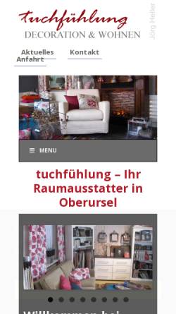 Vorschau der mobilen Webseite www.tuch-fuehlung.de, Tuchfühlung