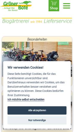 Vorschau der mobilen Webseite www.gruener-bote.de, Grüner Bote GmbH & Co. KG