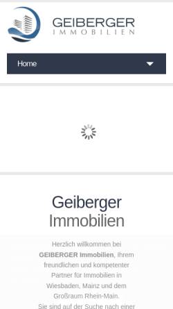 Vorschau der mobilen Webseite geiberger-immobilien.de, Geiberger Immobilien Consulting e.K